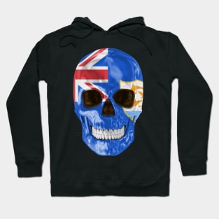 Anguilla Flag Skull - Gift for Anguillan With Roots From Anguilla Hoodie